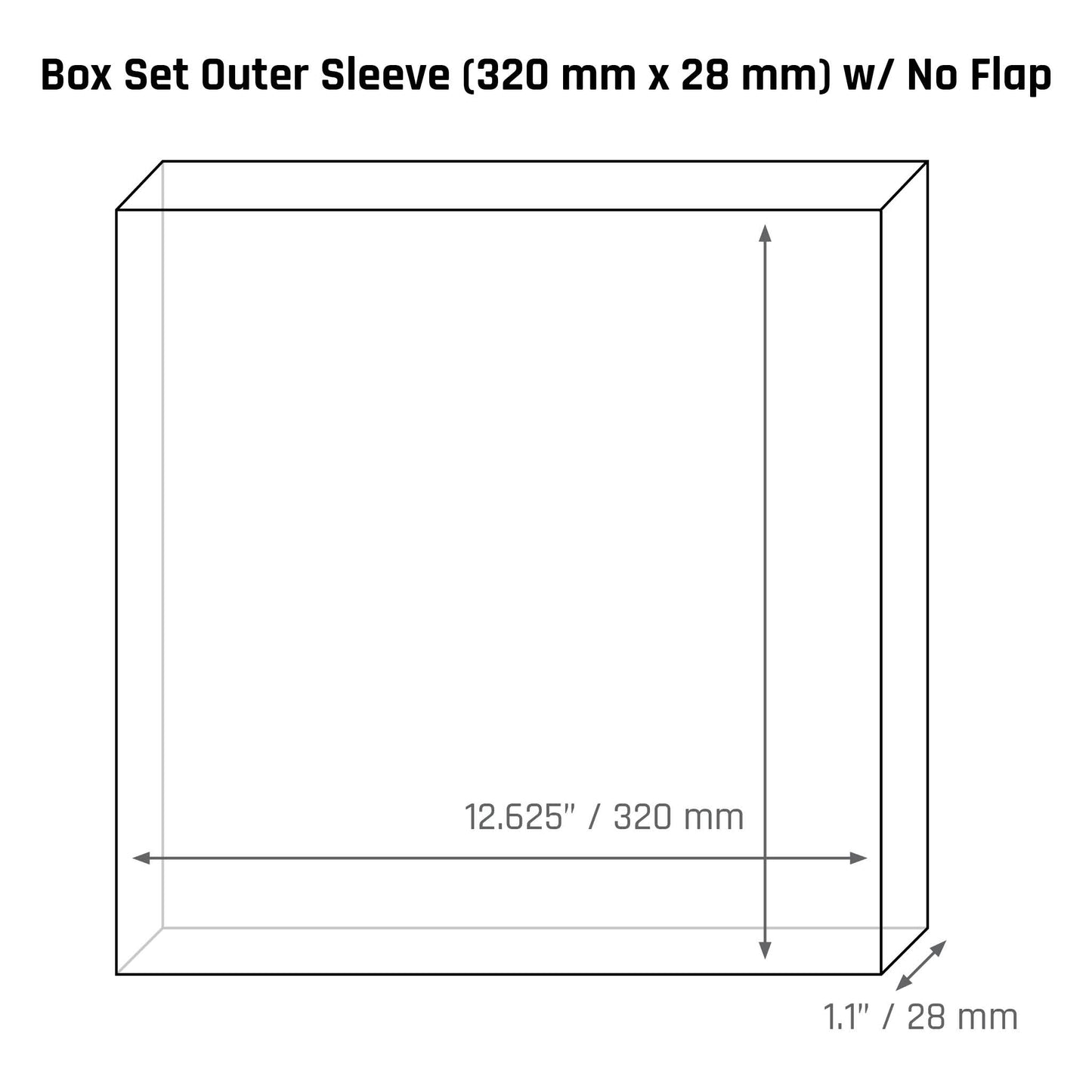 Box Set Outer Sleeve (320 mm x 28 mm) - 3mil - Vinyl Storage Solutions