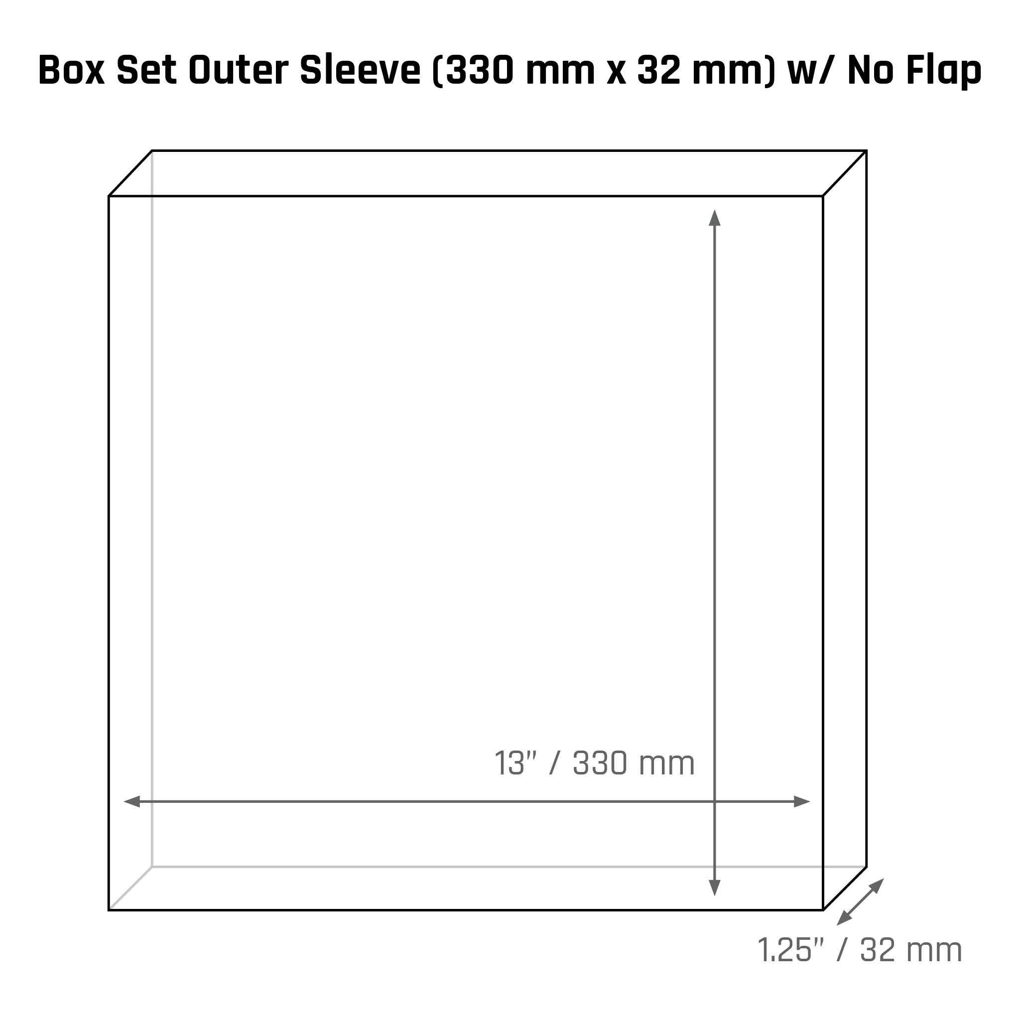 Box Set Outer Sleeve (330 mm x 32 mm) - 3mil - Vinyl Storage Solutions