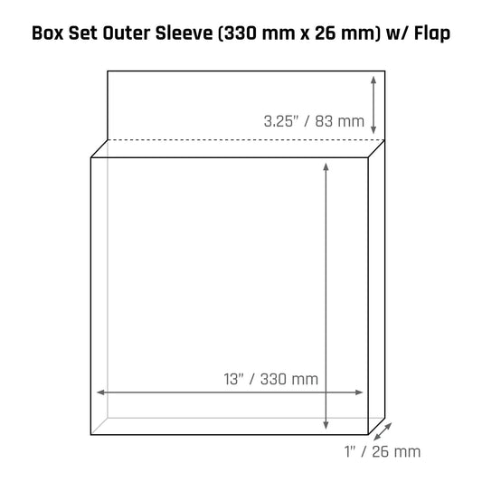 Box Set Outer Sleeve (330 mm x 26 mm) - 3mil - Vinyl Storage Solutions