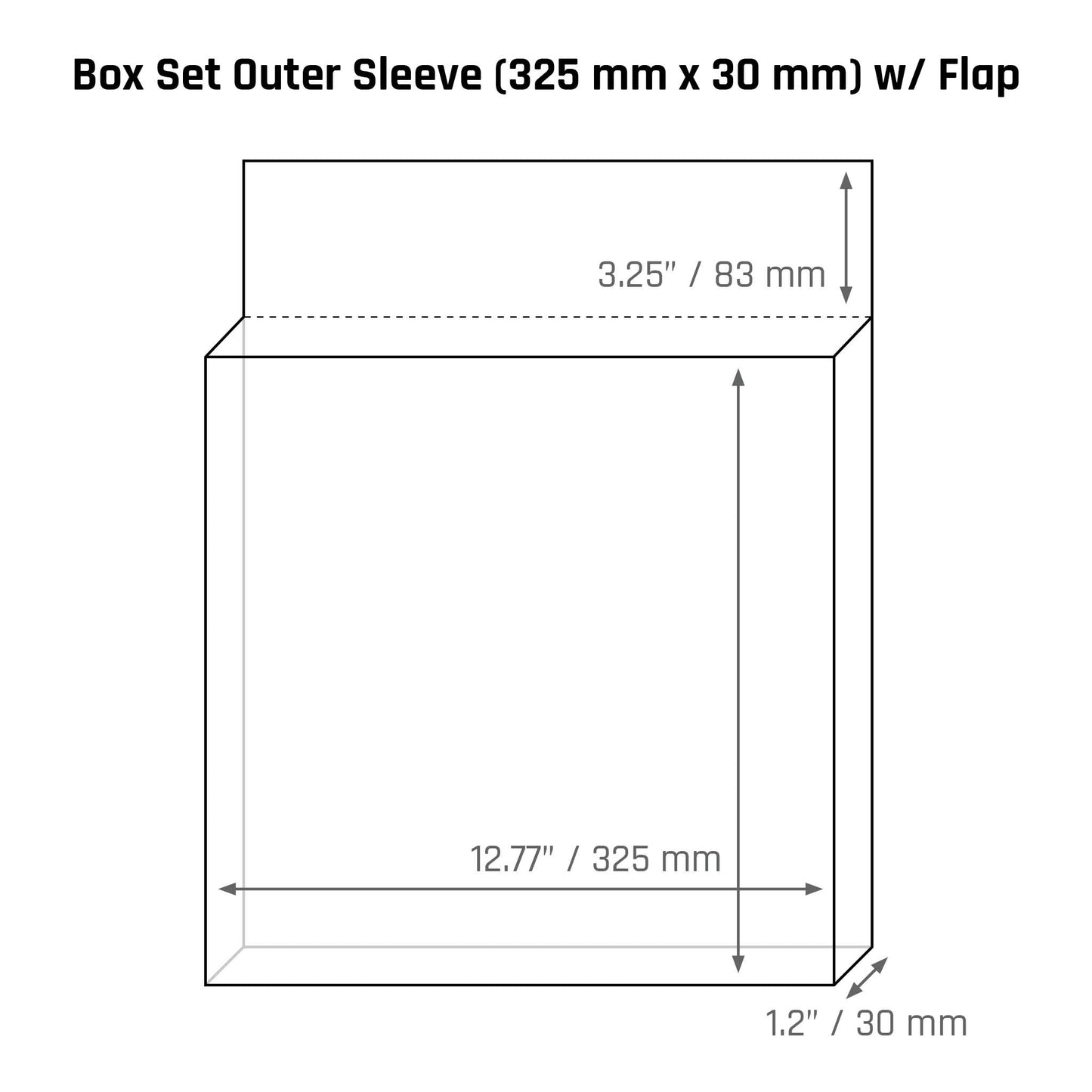 Box Set Outer Sleeve (325 mm x 30 mm) - 3mil - Vinyl Storage Solutions
