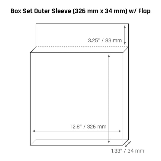 Box Set Outer Sleeve (326 mm x 34 mm) - 3mil - Vinyl Storage Solutions