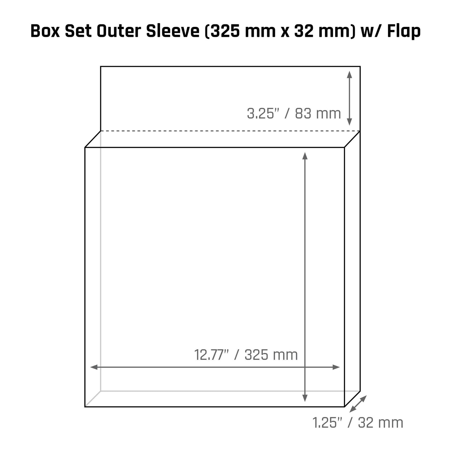 Box Set Outer Sleeve (325 mm x 32 mm) - 3mil - Vinyl Storage Solutions