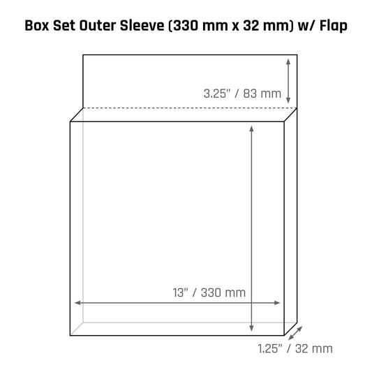 Box Set Outer Sleeve (330 mm x 32 mm) - 3mil - Vinyl Storage Solutions