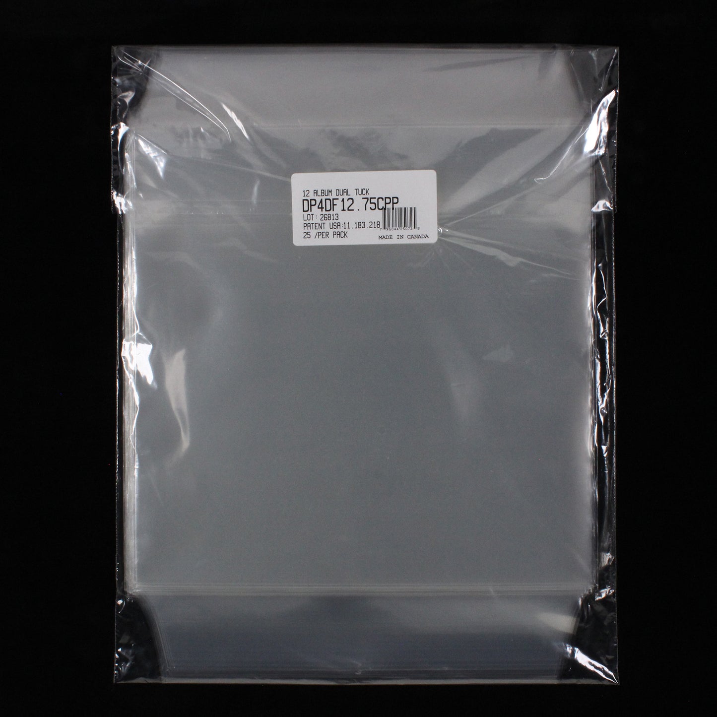 12.75" Dual Pocket Outer Sleeves w/ Two Flaps - 4mil (25 pack) - Vinyl Storage Solutions