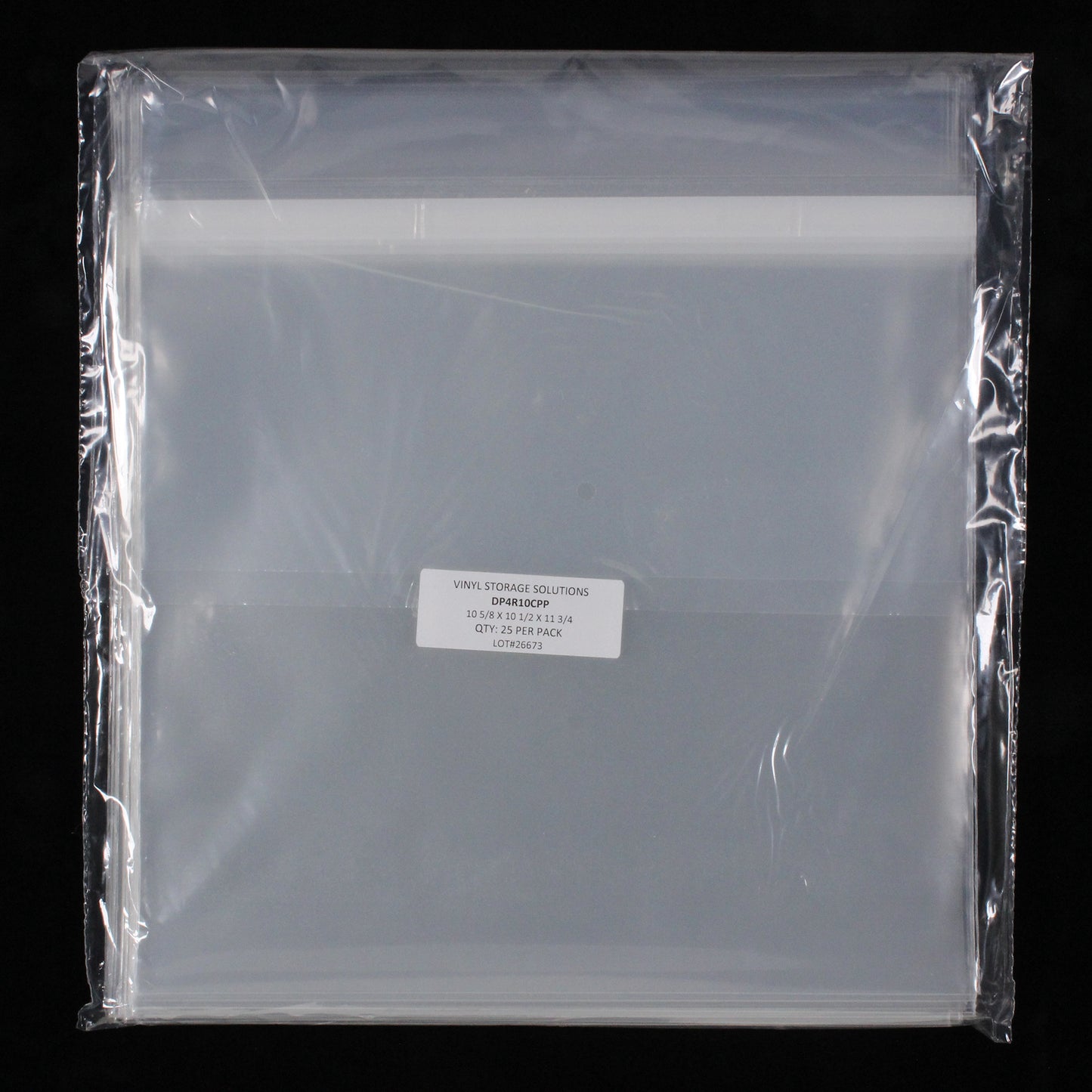10" Dual Pocket Outer Sleeves w/ Sealable Flap - 4mil (25 pack) - Vinyl Storage Solutions