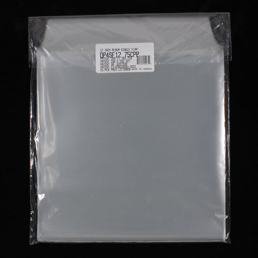 12.75" Dual Pocket Outer Sleeves w/ One Flap - 4mil (25 pack)