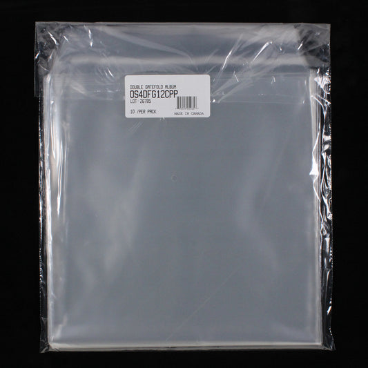 12" Gatefold Outer Sleeves w/ Two Flaps - 4mil (10 pack) - Vinyl Storage Solutions