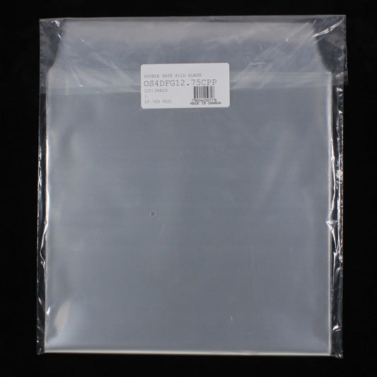 12.75" Gatefold Outer Sleeves w/ Two Flaps - 4mil (10 pack) - Vinyl Storage Solutions