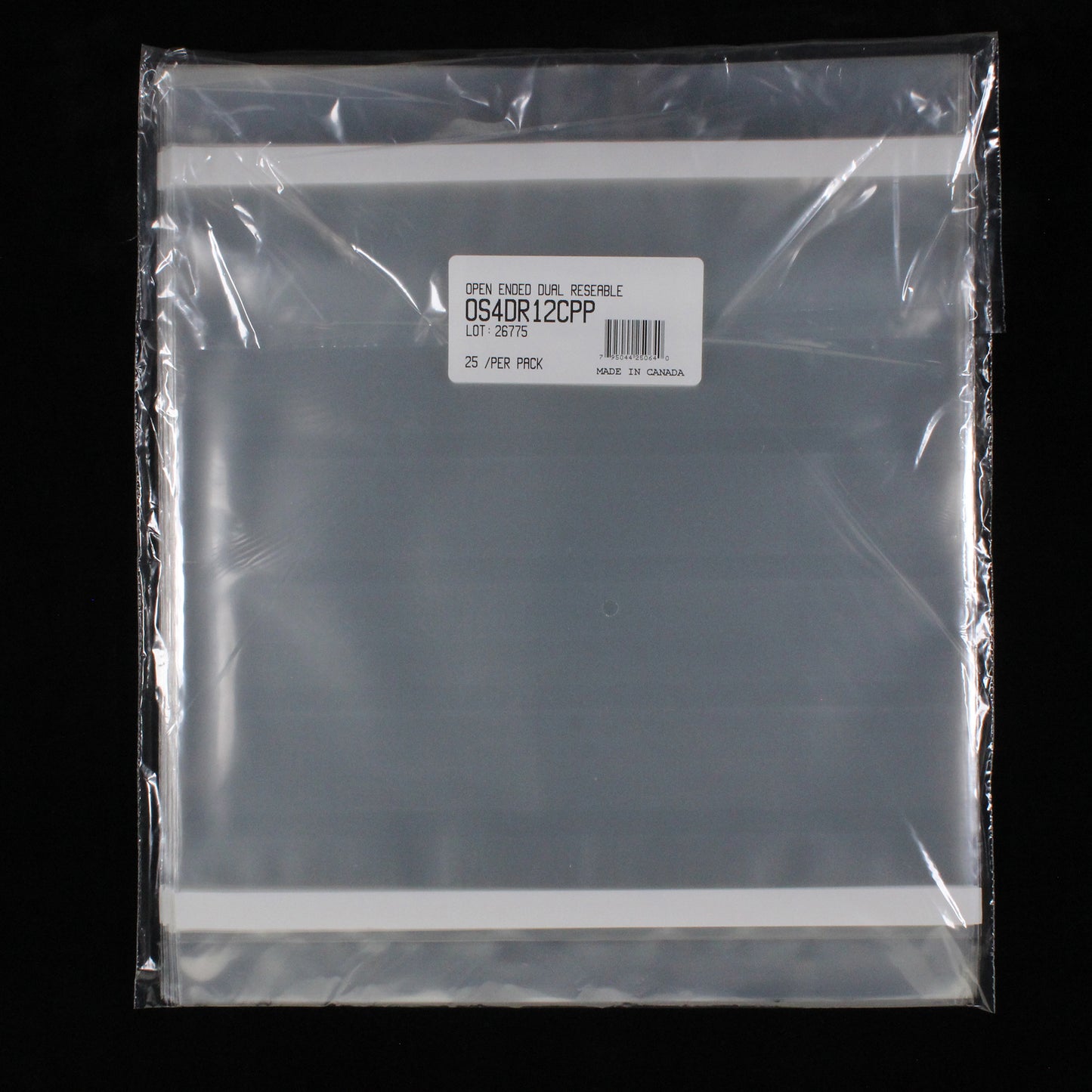 12" Multifunctional Outer Sleeves w/ Two Sealable Flaps - 4mil (25 pack)