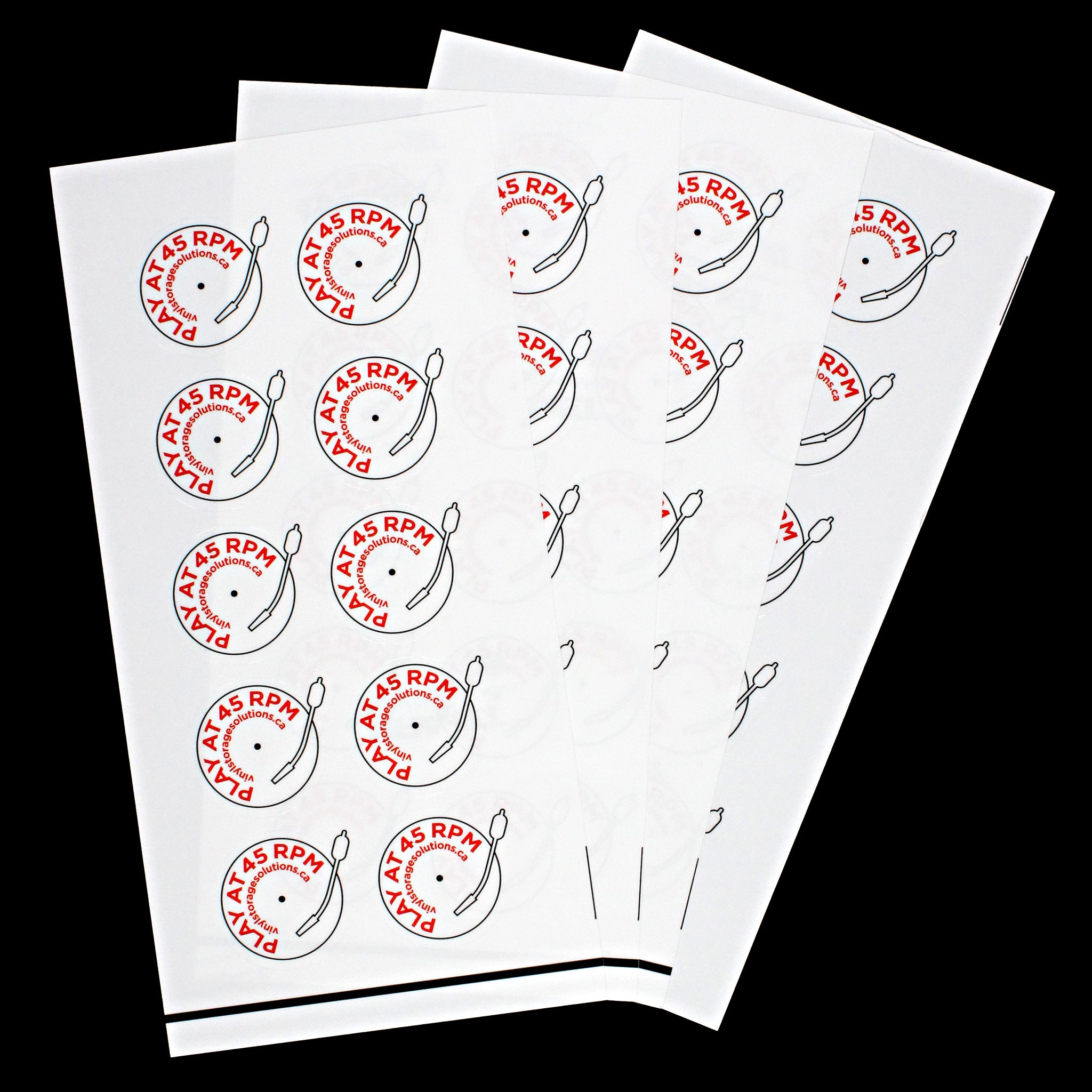PLAY AT 45 RPM Stickers - Sheet of 10 – Vinyl Storage Solutions