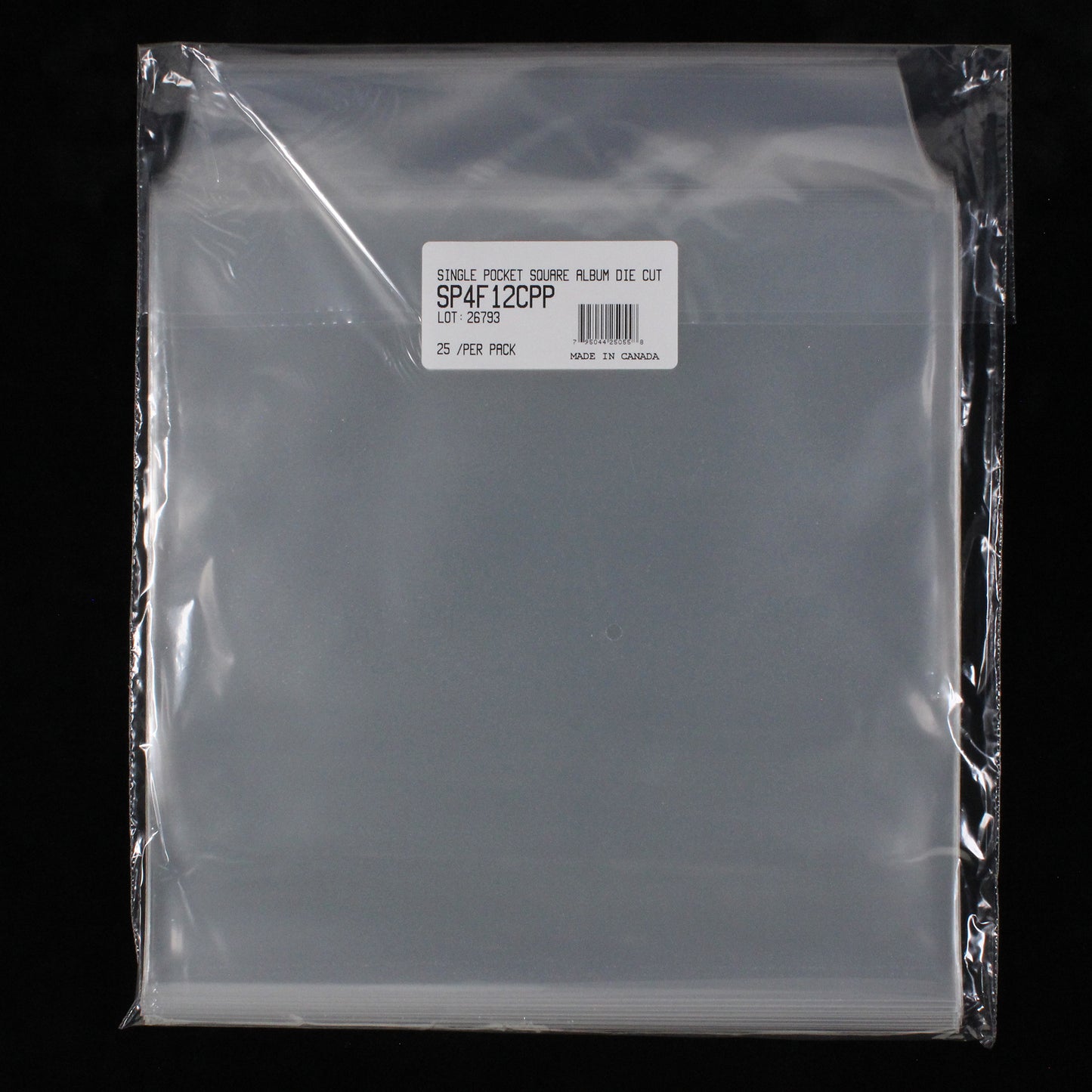 12" Single Pocket Outer Sleeves w/ Flap - 4mil (25 pack) - Vinyl Storage Solutions